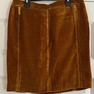 NWT Costume National Gold/Camel Velvet Skirt Sz 42 US 6/8